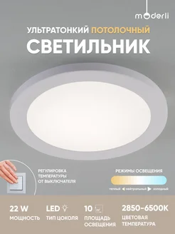 Светильник потолочный светодиодный V11377-CL Evelyn Moderli